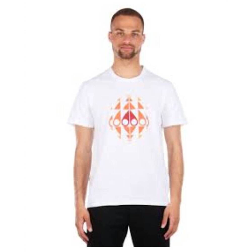 NEW MOOSE KNUCKLES trippy logo tee in white